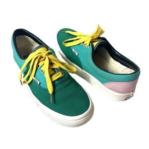 Vans Customs Old Skool Skate Shoes Multicolor Canvas Women's 8.5 Sneaker Low Top